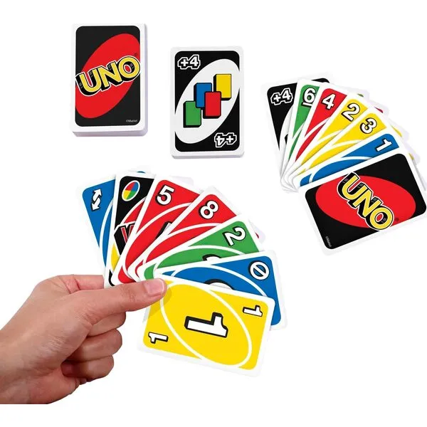 Mattel Games Set of 3 Games with UNO, Skip-Bo & DOS, Travel Games for Kids & Family Night with Storage Tin Box