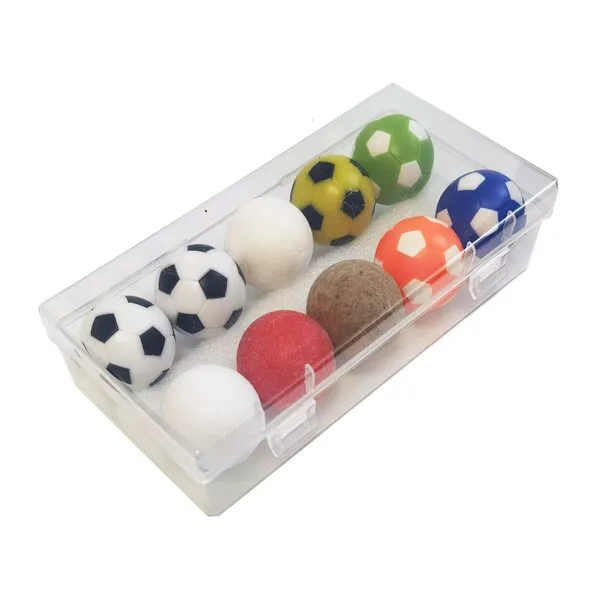 Joovon 1.42 Inch Foosball Table Balls 1.26 Inch Table Soccer Balls for Foosball Tabletop Game Foosball Accessory Replacements Multicolor with a Plastic Box