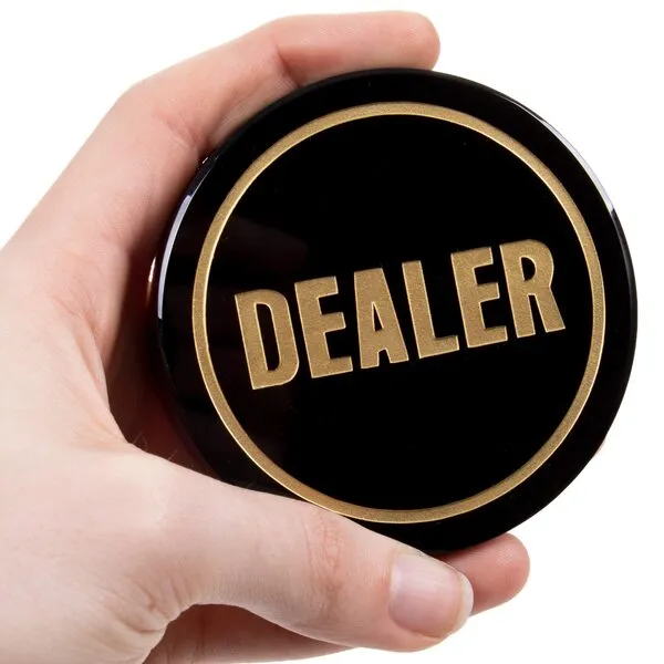 F/A Crystal Dealer Button Acrylic Dealer Puck Button Gaming Accessory Perfect for Texas Hold 'em, and Card Games