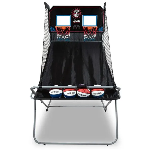 Pop-A-Shot - Dual Shot Sport | Arcade Basketball Fun at Home | Paddle Scoring | 10 Game Modes | 4 Balls | Foldable Storage | for All Players