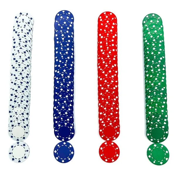 SEETOOOGAMES Casino Poker Chips - 100 Pieces 11.5g Suited Design - 4 Colors