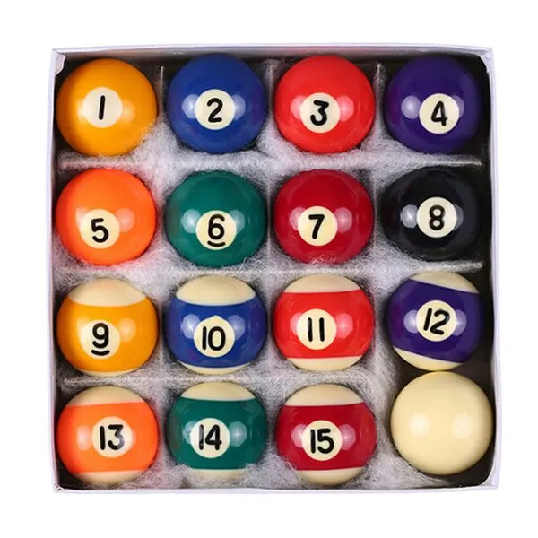 16Pcs Small Tabletop Pool Table Small Pool Cue Full Set, Indoor Table Game Kids Adults Toy 0.98/1.25/1.49Inch Optional