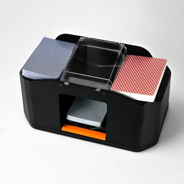 AutoAli 1-2 Deck Quiet Automatic Card Shuffler, Rechargeable 2000mAh Electric Shuffler for UNO, Phase 10, Skip-Bo, Texas Hold'em, Poker, Blackjack
