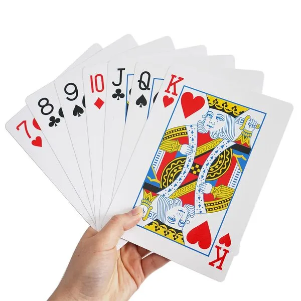 Yuanhe Jumbo Large Playing Cards - Giant Deck of Cards Oversized Full Deck Huge Poker for Casino Party Decorations, 5x7 inch