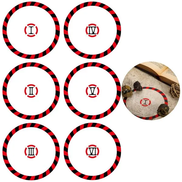 6 Pcs Objective Point Markers Round PVC Objective Marker Gaming Accessory, Miniature Not Included