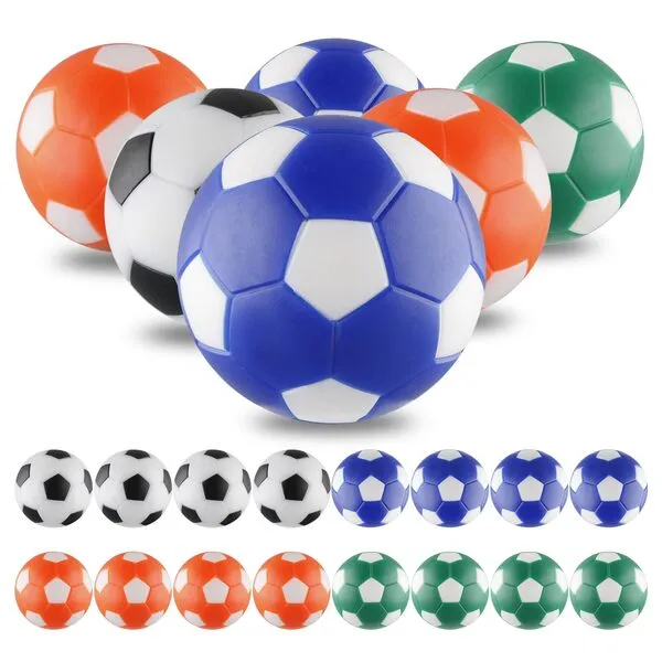 BQSPT 32mm Foosball Balls Foose Balls Table Soccer Game Replacement Foosballs 16pcs,Foosball Multicolor Balls Official 32mm Mini Table Footballs Ball Accessory (16 Pack)