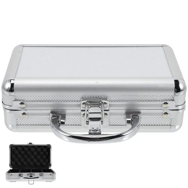 LUOZZY Alloy Poker Chip Case Large Capacity Poker Chip Carrying Box Poker Cards Dice Storage Case Supplies