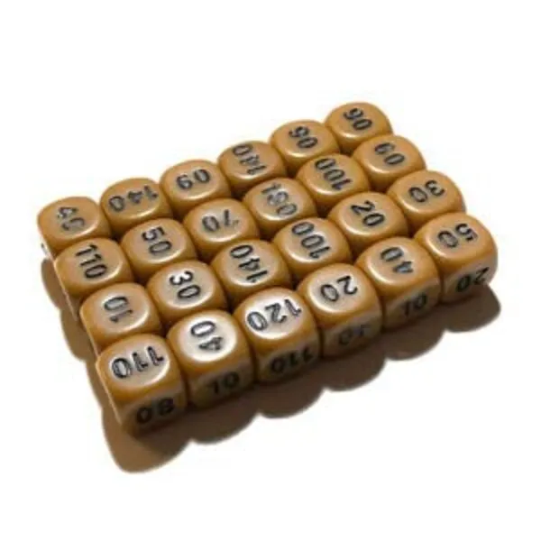 Pokemon - Damage Counter Dice - x24 - Black & Brown - Shining Fates Elite Trainer Box Exclusive
