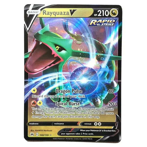 Pokemon - Rayquaza V 100/159 - Crown Zenith - Ultra Rare Card
