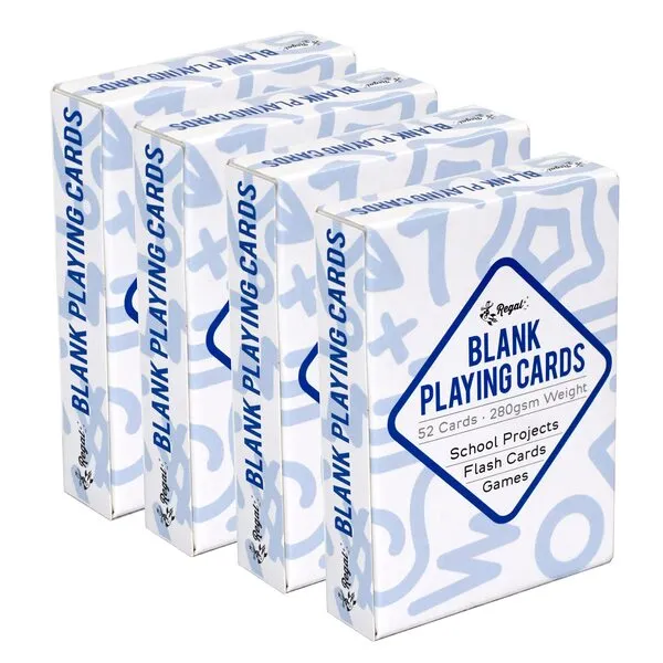 Regal Games 208 Blank Playing Cards to Write On - Custom Blank Deck of Cards - (2.5