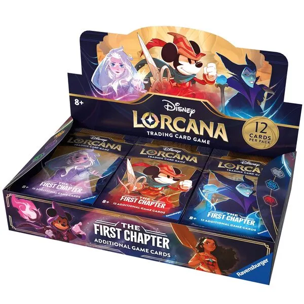 Ravensburger Disney Lorcana: The First Chapter TCG Booster Pack Display - 24 Packs | Collectible Cards | Perfect for Card Trading and Collection Ideal Gift for Disney Fans