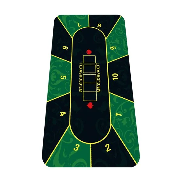 nuveti 47 x 24Inch Poker Mat Poker Table Top, Portable Texas Hold'em Poker Table Topper, Foldable Poker Table Tops Non-Slip Rubber Bottom for Card Games, Blackjack