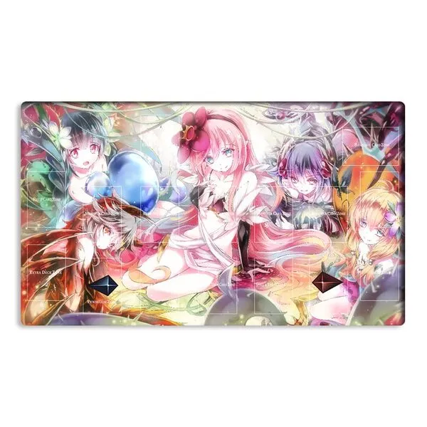 New Mlikemat Playmat Traptrix Girls TCG CCG OCG Trading Card Game Mat with Zones + Free Bag (ZD014-080-A)