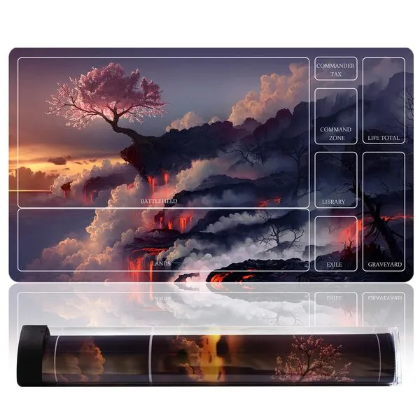 sabermaster TCG playmat Table Mats Size 70X40 cm Mousepad Compatible for MTG RPG CCG Trading Card Game Play mats Original Play Mat Art Designs & Accessories (15)