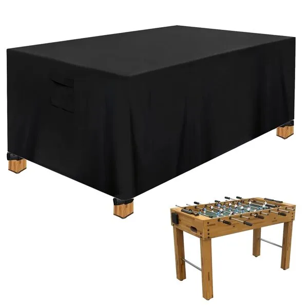 Rilime Foosball Table Cover compatible with Best Choice,48in Waterproof 210D Football Table Cover Outdoor Waterproof with 4 Windproof Buckles & Handle,48
