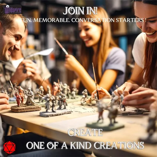 Wildspire Spellblades - Hero & NPC Characters for DND Miniatures Bulk 28mm-32mm scale Dungeons & Dragons Miniatures D&D Miniatures D and D Figurines DND Minis DND Figures Tabletop Pathfinder Minitures