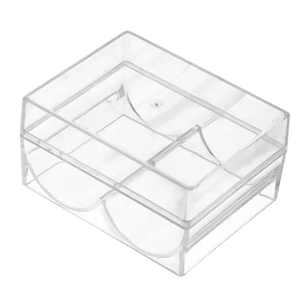 Tachiuwa Acrylic Chips Tray Holds 40 Chips Acrylic Game Storage Case Multifunctional Chips Rack Container Carrier for Card Game Standard Size Chips