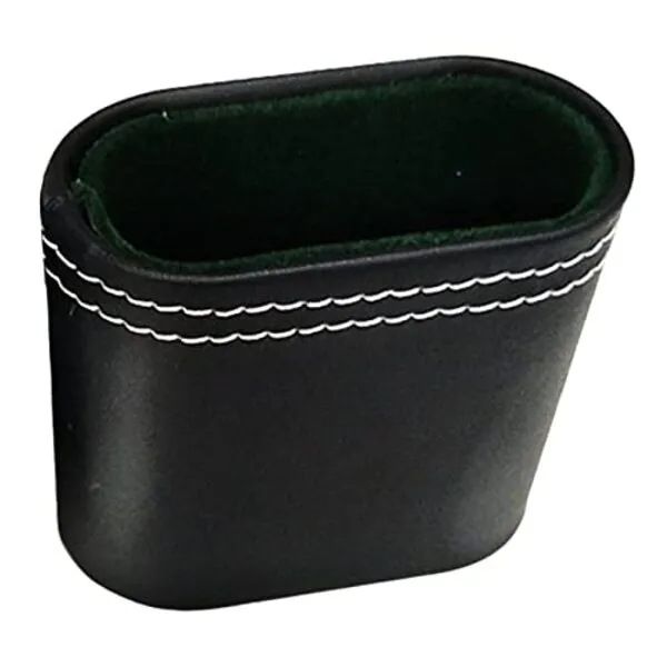 Leather Dice Cup Black Leather Dice Shaker Cup Without Dice Quiet Shaking Portable Dice Cup for Bar KTV Poker Liars Dice Party Games
