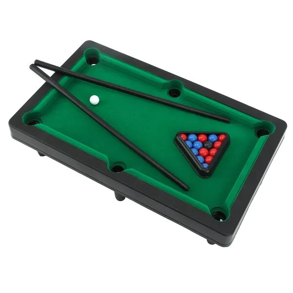 Mini Pool Table, Mini Pool Table Interactive Simulation Miniature Billiard Pool Game Set for Desktop Decoration Ornament