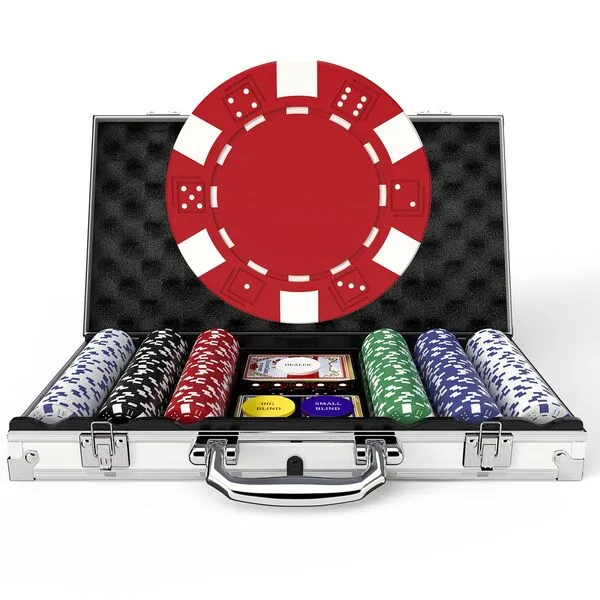 HEITOK Poker Chip Set with Aluminum Case, 300PCS 11.5 Gram Casino Poker Chips for Texas Hold'em Blackjack Gambling