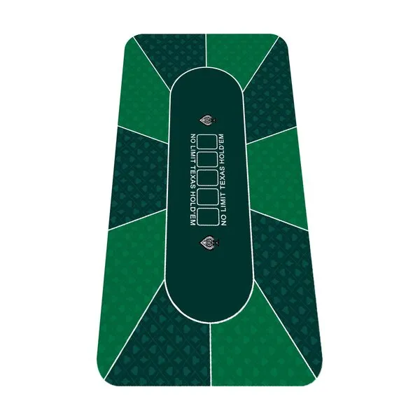 nuveti 70 x 35 Inch Texas Hold'Em Poker Mat Portable Rubber Poker Table Top Water Waterproof, Noise Reduction Poker Table Top for Any Tabletop Game