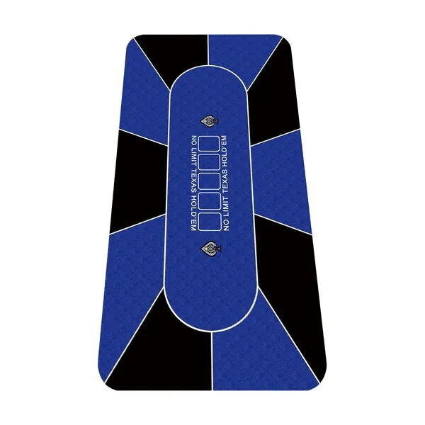 nuveti 63 x 31 Foldable Texas Poker Card Tabletop Layout Portable Anti-Slip Rubber Board Game Mat Poker Table Mat 8-10 Players Texas Hold'em Poker Mat