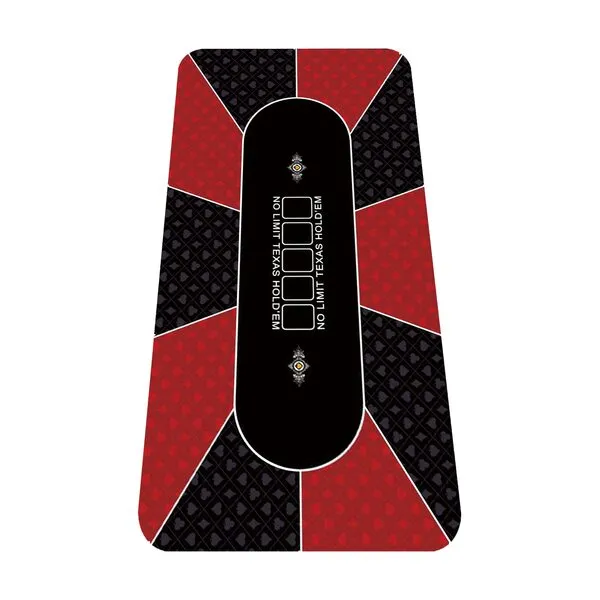 nuveti Poker Mat - 94 x47inch Non-Slip Poker Table Game Mat - Portable Rubber Waterproof Poker mat for Table 8-10 Player Card Game