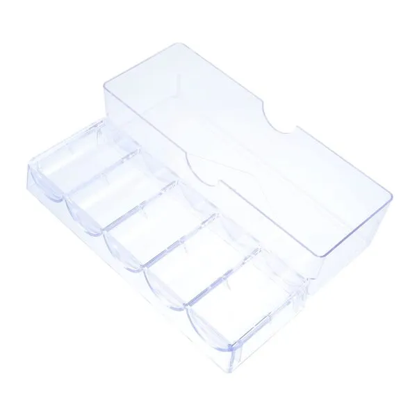 FELTECHELECTR 1pc Box Chip Box Plastic Organizer Box Plastic Containers Clear Plastic Containers Poker Chip Storage Poker Chip Trays Gambling Chips Storage Holder Mahjong Chips Storage Box Pp