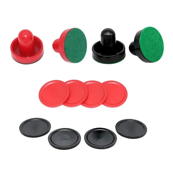 ccHuDE 4 Pcs Air Hockey Pushers with 8 Pcs Air Hockey Pucks Air Hockey Paddles Goal Handles Paddles Replacement Accessories for Game Tables