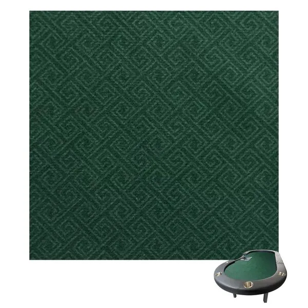 Luckin Sports 108 X 56 inch Tabletop Professional Casino Felt Layout for Texas Hold\'em Poker and Blackjack. 100% Fabric, Waterproof and Stain Resistant, Washable and Ironable. (Square Lines Green)