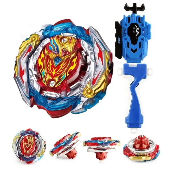 YPZHCK B-201 zest achilles + 1 Two-Way Launcher Battling Tops with Stickers bey Battling Burst quadrive pro Series Tops for 8-12 Kids Children Boys