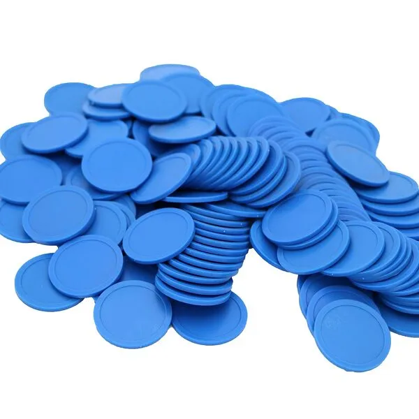 HAKITAROOM 35MM/1.37-inch Box of 120 Counting Coins for Poker Chips and Game Coins (Light Blue, 35MM/1.37-inch)