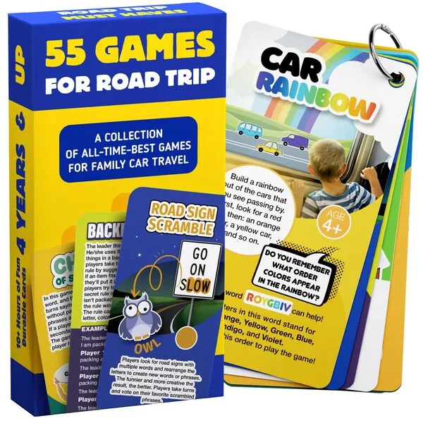 WELL BALANCED Road Trip Games for Kids and Adults - Travel Games, Car Games, Road Trip Must Haves & Activities for Kids
