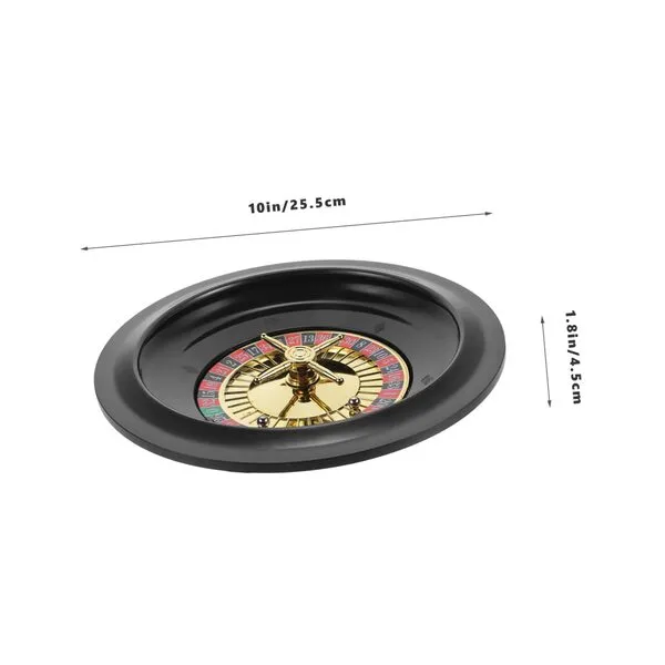 FELTECHELECTR Roulette Table Party Game Poker Wheel Roulette Wheel Roulette Table Layout Russian Poker Wheel Tabletop Roulette Wooden Poker Table Plastic to Rotate