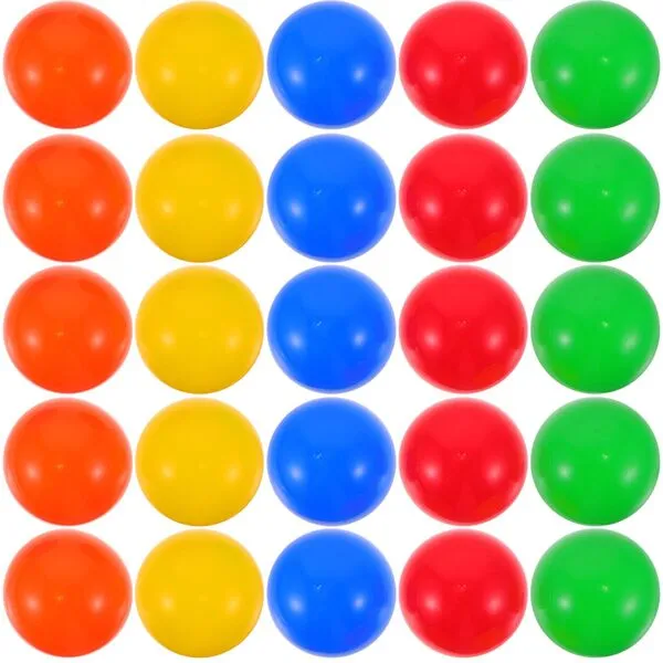Hemoton Bingo Game Balls 25pcs Balls Raffle Balls Bingo Balls with No Number Plastic Hollow Balls 40MM Raffle Drawing Balls