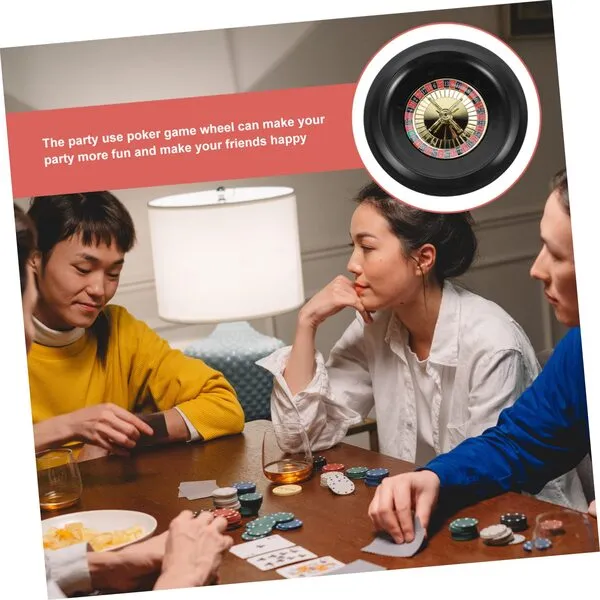CIYODO Poker Game Parts Poker Wheel for Bar Poker Wheel Prop Poker Game Prop Game Wheel Festival Poker Wheel Poker Wheel for Party Russian Poker Wheel Party Favor
