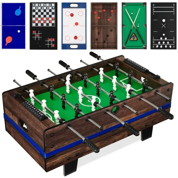 Best Choice Products 11-in-1 Kids Combo Game Table Set for Home, Game Room w/Ping Pong, Foosball, Table Hockey, Chess, Checkers, Shuffleboard, Bowling, 5 Accessory Bags