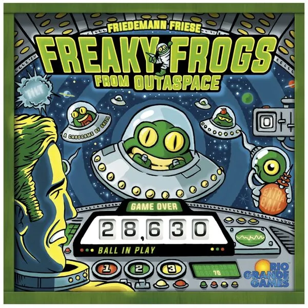 Rio Grande Games: Freaky Frogs from Outaspace - Pinball Session with Cards, Card Game for 1 Player