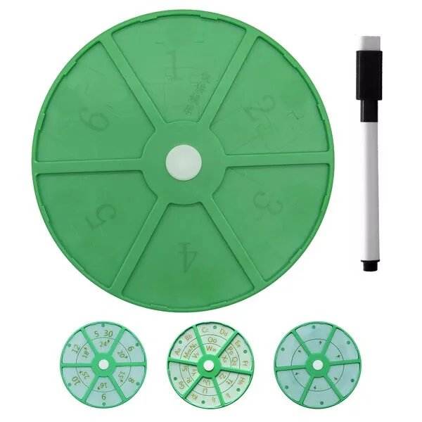 QIMONXH Automatic Lucky Dice Roller, 3-in-1 Electronic Roulette Wheel, Portable Spinning Prize Wheel with editable Cards, Roulette Wheel for Party Games Parent-Child Interactive Toys(Green)