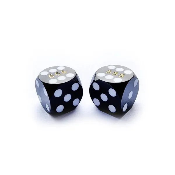 Bescon Dice Professional Small Precision Dice 12.7mm (1/2 inch) with Random Serial Number, Mini Precision Cut Dice 12.7MM Opaque Black
