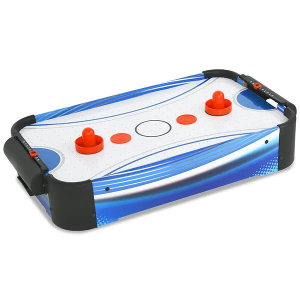RayChee Table Top Air Hockey Table for Kids, Teens, and Adults, Portable Mini Tabletop Air Hockey Game for Game Room, Living Room w/Powerful Air, 2 Pushers, 2 Air Hockey Pucks