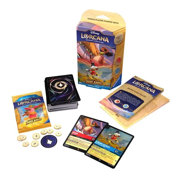 Ravensburger Disney Lorcana: Into the Inklands TCG Starter Deck - Ruby & Sapphire | Ideal for Ages 8 and Up | Engaging Gameplay | Over 200 Original Art Pieces | Collect, Trade, Challenge