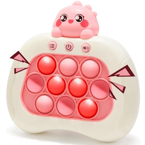 Kids Fidget Games Toys, Handheld Game for Kids 6-8, Fast Pushing Bubble Game, Travel Toys Birthday Gifts for 3-12 Year Old Boys Girls - Dino