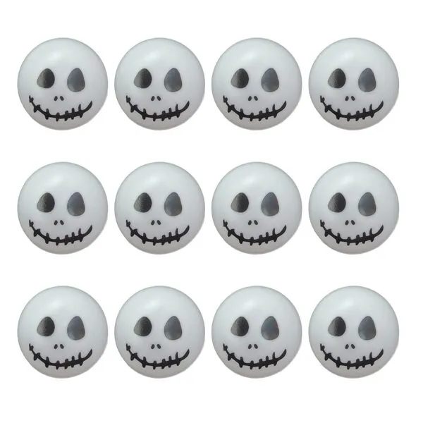 Frogued Festive Ping Pong Balls Spooky Fun with 12pcs Halloween Pong Balls Perfect for Trick or Treat Parties Decorations Ghost Face Ball Toy