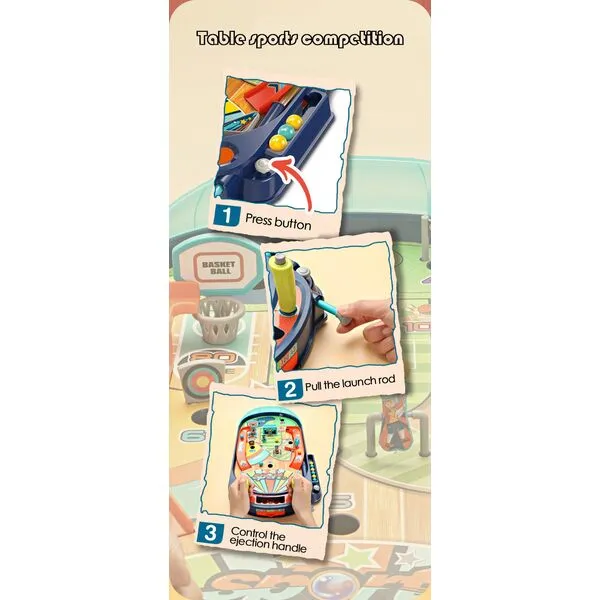 Pinball Machine for Kids or Miniature Pinball Machine for A Classic Vintage Arcade Style Tabletop Game for Kids for Ages 6 and Up