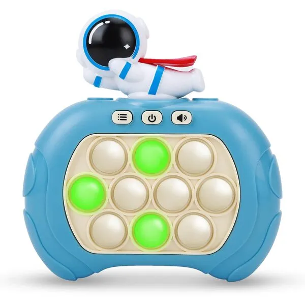 HLXY Fast Push Bubble Game for Kids & Adults, Version 2, Pop Light Up It Game Fidget Toy Handheld Game. Great for 8-12 Year Old Boys & Girls, Travel Toys for Children