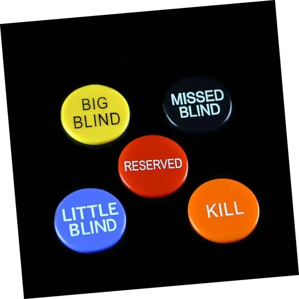 Totority 15 pcs Big Bling Button Dealer Poker Button Poker Dealer Button Poker chip Texas
