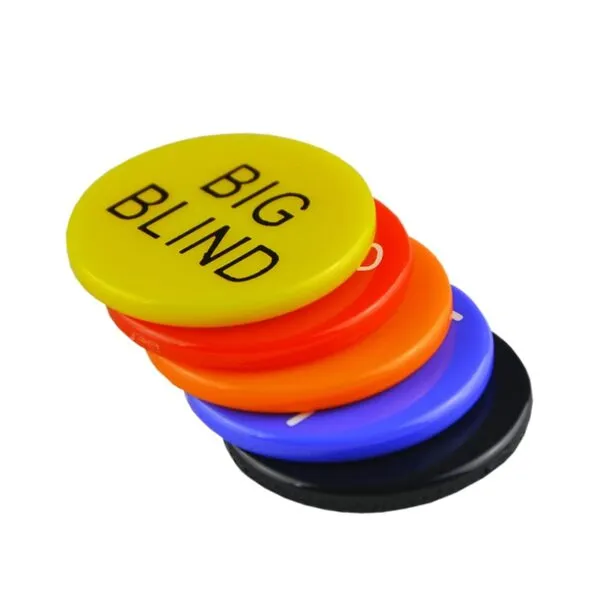 BESTOYARD 15 pcs Big Bling Button Dealer Button Dealer Poker Button Poker chip Major Set