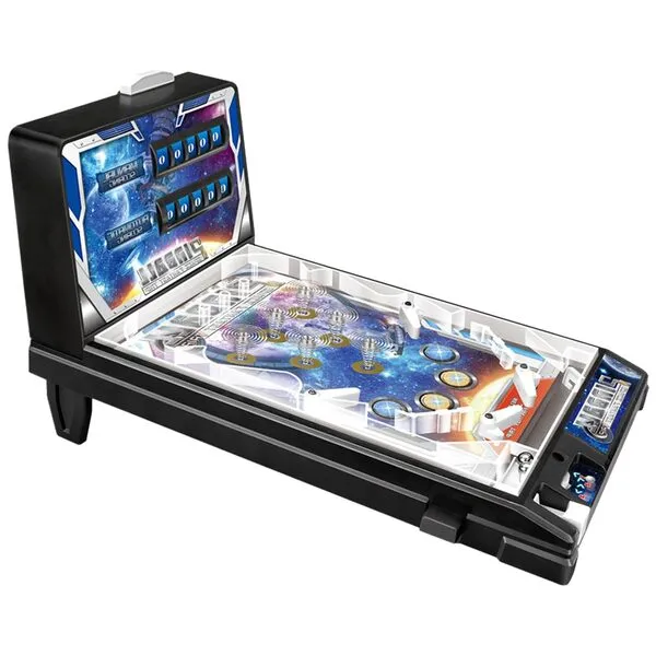 Pinball Desktop Game Machine with Scorer and Lights and Music,Easy Carry Pinball Toy,Interesting Action and Reflex Game for Children and Family