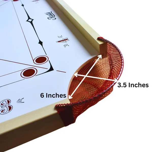 American Style - Beginner Carrom/Pinnochi/Pichenotte Board Set (Add 2 Cues)
